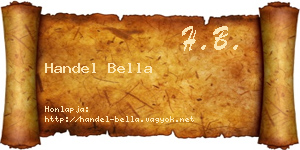 Handel Bella névjegykártya